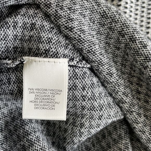 Ann Taylor Cardigan Sweater Black White Houndstooth Hidden Button Up Womens SP - Picture 6 of 11